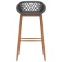 Mesa alta y taburetes de bar 7 piezas blanco y gris de , muebles para cocinas y comedores - Ref: Foro24-3057422, Precio: 527,...