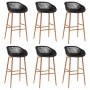 Mesa alta y taburetes de bar 7 piezas negro de , muebles para cocinas y comedores - Ref: Foro24-3057476, Precio: 582,59 €, De...