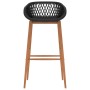 Mesa alta y taburetes de bar 7 piezas negro de , muebles para cocinas y comedores - Ref: Foro24-3057476, Precio: 582,59 €, De...