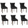 Sillas de comedor 6 unidades tela negras de , Sillas de comedor - Ref: Foro24-3058304, Precio: 976,69 €, Descuento: %