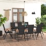 Juego de comedor para jardín 9 piezas negro y marrón de , Conjuntos de jardín - Ref: Foro24-3060093, Precio: 663,29 €, Descue...