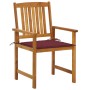 Sillas de jardín con cojines 4 unidades madera maciza de acacia de , Sillas de jardín - Ref: Foro24-3061186, Precio: 321,74 €...