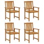 Sillas de jardín con cojines 4 unidades madera maciza de acacia de , Sillas de jardín - Ref: Foro24-3061186, Precio: 321,74 €...