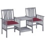 Sillas de jardín con mesita y cojines madera maciza acacia de , Conjuntos de jardín - Ref: Foro24-3061326, Precio: 164,02 €, ...