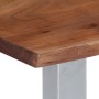 Mesa de centro borde natural madera maciza acacia 60x60x40 cm en Mesas de centro | Comprar online en Foru.es