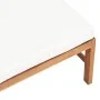 Reposapiés con cojín crema madera maciza de teca de vidaXL, Sofás modulares de exterior - Ref: Foro24-316106, Precio: 84,65 €...