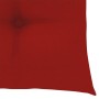 Silla mecedora de madera maciza de teca con cojín rojo de , Sillas de jardín - Ref: Foro24-3062778, Precio: 162,81 €, Descuen...