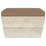 Otomana de palets de jardín con cojín madera abeto impregnada de , Sofás modulares de exterior - Ref: Foro24-3063380, Precio:...