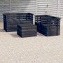 Muebles palets de jardín 5 pzas madera maciza pino gris oscuro de , Conjuntos de jardín - Ref: Foro24-3063742, Precio: 419,11...