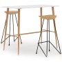 Juego de mesa alta y taburetes de bar de 3 piezas blanco de , muebles para cocinas y comedores - Ref: Foro24-3057836, Precio:...