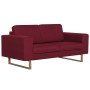 Sofá de 2 plazas de tela color vino tinto de , Sofás - Ref: Foro24-281393, Precio: 394,18 €, Descuento: %