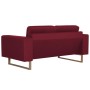 Sofá de 2 plazas de tela color vino tinto de , Sofás - Ref: Foro24-281393, Precio: 394,18 €, Descuento: %