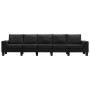 Sofá de 5 plazas de tela negro de , Sofás - Ref: Foro24-287146, Precio: 538,41 €, Descuento: %
