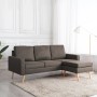Sofá de 3 plazas con reposapiés de tela gris taupe de , Sofás - Ref: Foro24-288731, Precio: 444,20 €, Descuento: %