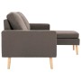 Sofá de 3 plazas con reposapiés de tela gris taupe de , Sofás - Ref: Foro24-288731, Precio: 444,20 €, Descuento: %