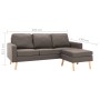 Sofá de 3 plazas con reposapiés de tela gris taupe de , Sofás - Ref: Foro24-288731, Precio: 444,20 €, Descuento: %