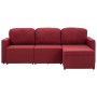 Sofá cama modular de 3 plazas tela color vino tinto de , Sofás - Ref: Foro24-288790, Precio: 453,74 €, Descuento: %