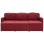Sofá cama modular de 3 plazas tela color vino tinto de , Sofás - Ref: Foro24-288790, Precio: 453,74 €, Descuento: %