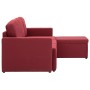 Sofá cama modular de 3 plazas tela color vino tinto de , Sofás - Ref: Foro24-288790, Precio: 453,74 €, Descuento: %