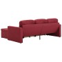 Sofá cama modular de 3 plazas tela color vino tinto de , Sofás - Ref: Foro24-288790, Precio: 453,74 €, Descuento: %