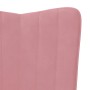 Silla mecedora con reposapiés terciopelo rosa de , Mecedoras - Ref: Foro24-327758, Precio: 159,56 €, Descuento: %