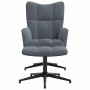 Sillón de relax con taburete terciopelo gris oscuro de , Sillones - Ref: Foro24-328107, Precio: 145,07 €, Descuento: %