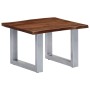 Mesa de centro borde natural madera maciza acacia 60x60x40 cm en Mesas de centro | Comprar online en Foru.es