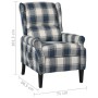 Sillón reclinable de tela azul de , Sillones - Ref: Foro24-329309, Precio: 218,68 €, Descuento: %