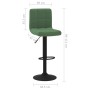 Taburete de cocina de terciopelo verde oscuro de , Taburetes de cocina - Ref: Foro24-334297, Precio: 78,17 €, Descuento: %