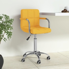 Silla de oficina giratoria de tela amarilla mostaza de , Sillas de oficina - Ref: Foro24-334674, Precio: 109,67 €, Descuento: %