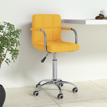 Silla de oficina giratoria de tela amarilla mostaza de , Sillas de oficina - Ref: Foro24-334674, Precio: 109,67 €, Descuento: %