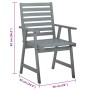 Sillas comedor de jardín 3 uds madera maciza acacia y cojines de , Sillas de jardín - Ref: Foro24-3064428, Precio: 295,34 €, ...