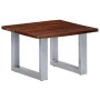 Mesa de centro borde natural madera maciza acacia 60x60x40 cm en Mesas de centro | Comprar online en Foru.es