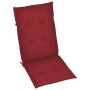 Sillas de jardín 6 uds madera maciza de teca cojines rojo tinto de , Sillas de jardín - Ref: Foro24-3065569, Precio: 733,04 €...