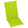 Sillas de jardín 4 uds madera de teca y cojines verde brillante de , Sillas de jardín - Ref: Foro24-3065541, Precio: 514,79 €...