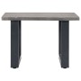 Mesa de centro con borde natural acacia maciza gris 60x60x40 cm en Mesas de centro | Comprar online en Foru.es