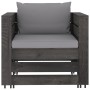 Muebles de jardín 2 piezas con cojines madera impregnada gris de , Conjuntos de jardín - Ref: Foro24-3068145, Precio: 200,98 ...