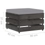 Muebles de jardín 2 piezas con cojines madera impregnada gris de , Conjuntos de jardín - Ref: Foro24-3068145, Precio: 200,98 ...