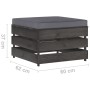 Otomana seccional con cojín madera impregnada gris de , Sofás modulares de exterior - Ref: Foro24-3068132, Precio: 64,07 €, D...