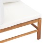 Banco de jardín de 2 plazas y cojines crema madera maciza teca de , Bancos de jardín - Ref: Foro24-3068854, Precio: 369,81 €,...