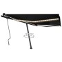 Toldo manual retráctil con LED gris antracita 450x350 cm de , Toldos - Ref: Foro24-3069844, Precio: 528,23 €, Descuento: %