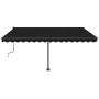 Toldo manual retráctil con LED gris antracita 450x350 cm de , Toldos - Ref: Foro24-3069844, Precio: 528,23 €, Descuento: %
