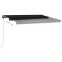 Toldo manual retráctil con LED gris antracita 450x350 cm de , Toldos - Ref: Foro24-3069844, Precio: 528,23 €, Descuento: %