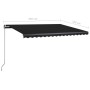 Toldo manual retráctil con LED gris antracita 450x350 cm de , Toldos - Ref: Foro24-3069844, Precio: 528,23 €, Descuento: %