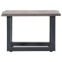 Mesa de centro con borde natural acacia maciza gris 60x60x40 cm en Mesas de centro | Comprar online en Foru.es