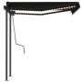 Toldo automático LED y sensor de viento gris antracita 3x2,5 m de , Toldos - Ref: Foro24-3070114, Precio: 571,95 €, Descuento: %