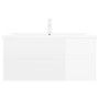 Mueble con lavabo madera de ingeniería blanco brillante de , Tocadores de baño - Ref: Foro24-3071663, Precio: 372,26 €, Descu...