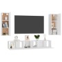 Juego de mueble para TV de 5 piezas madera de ingeniería blanco de , Muebles TV - Ref: Foro24-3074454, Precio: 179,41 €, Desc...