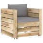 Muebles de jardín 2 piezas con cojines madera impregnada verde de , Conjuntos de jardín - Ref: Foro24-3074532, Precio: 183,00...