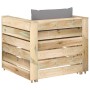 Muebles de jardín 2 piezas con cojines madera impregnada verde de , Conjuntos de jardín - Ref: Foro24-3074532, Precio: 183,00...